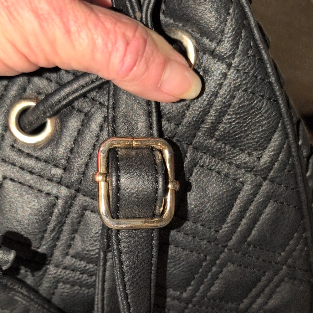 Versace 19.69 Black Quilted Vegan Leather Crossbody Bag - Picture 9 of 11